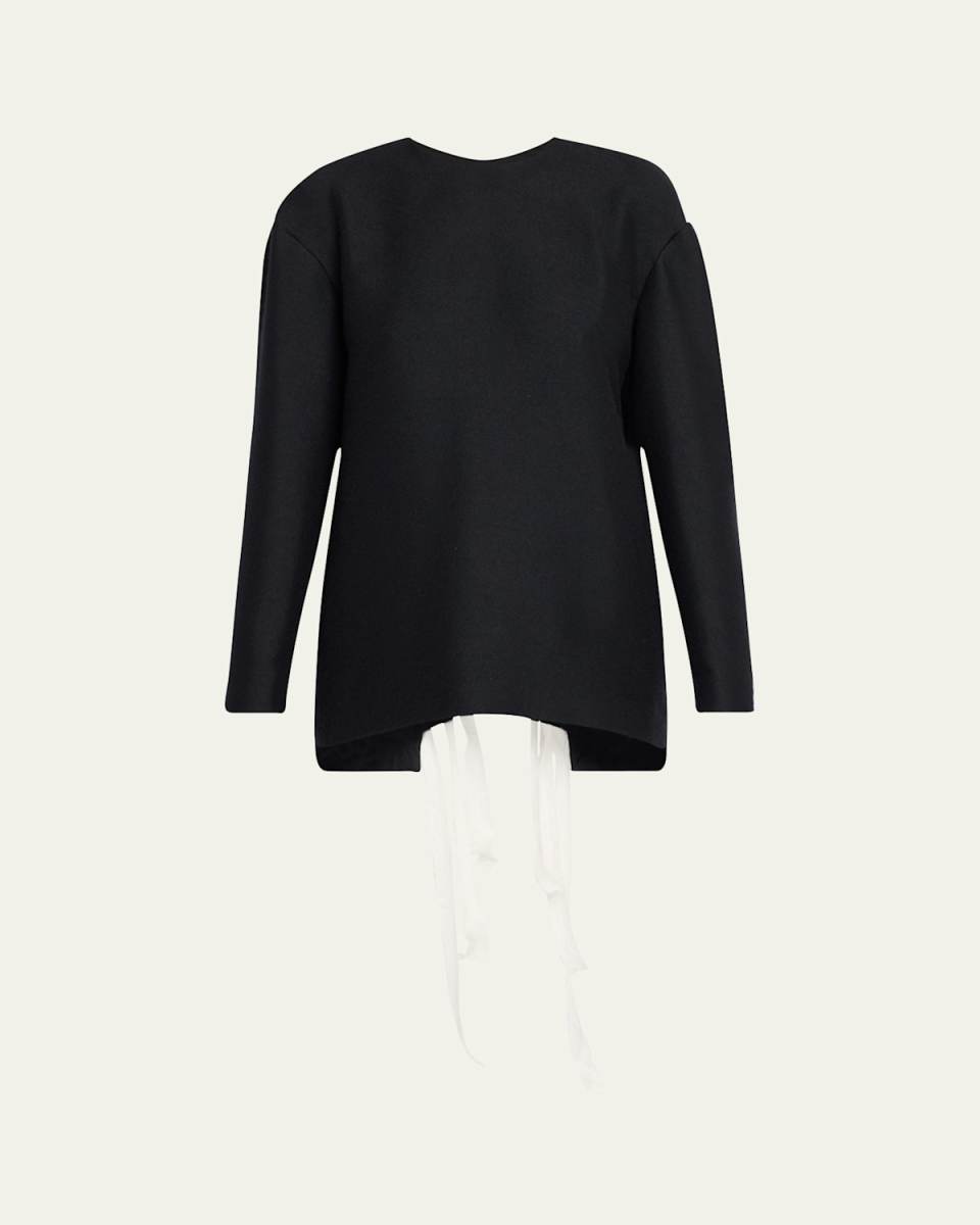 Guri Ribbon Back Brushed Cashmere Top